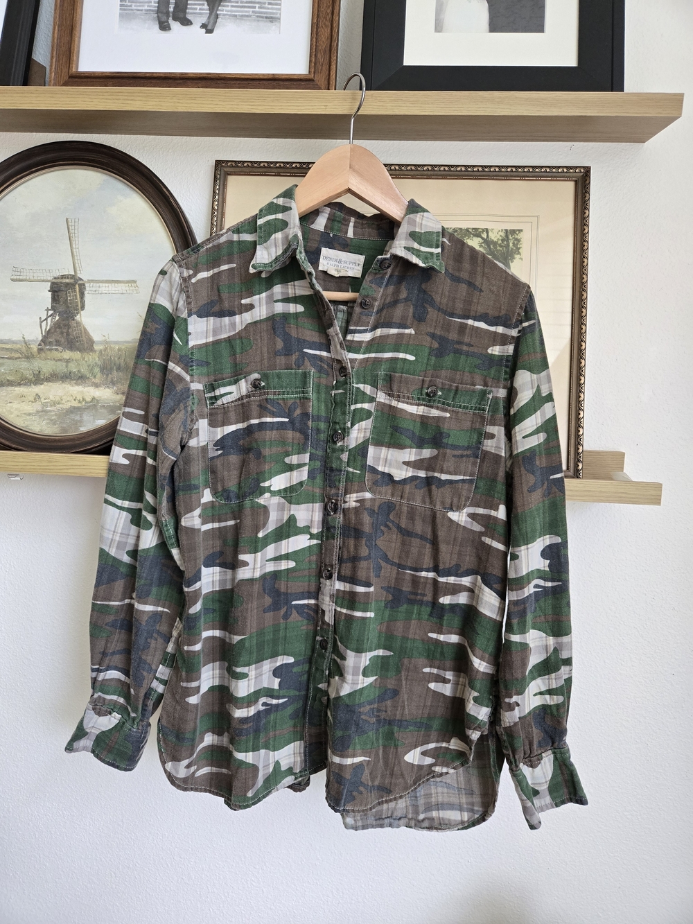 Ralph Lauren Denim & Supply Camo Button-Down Shirt | Size Small